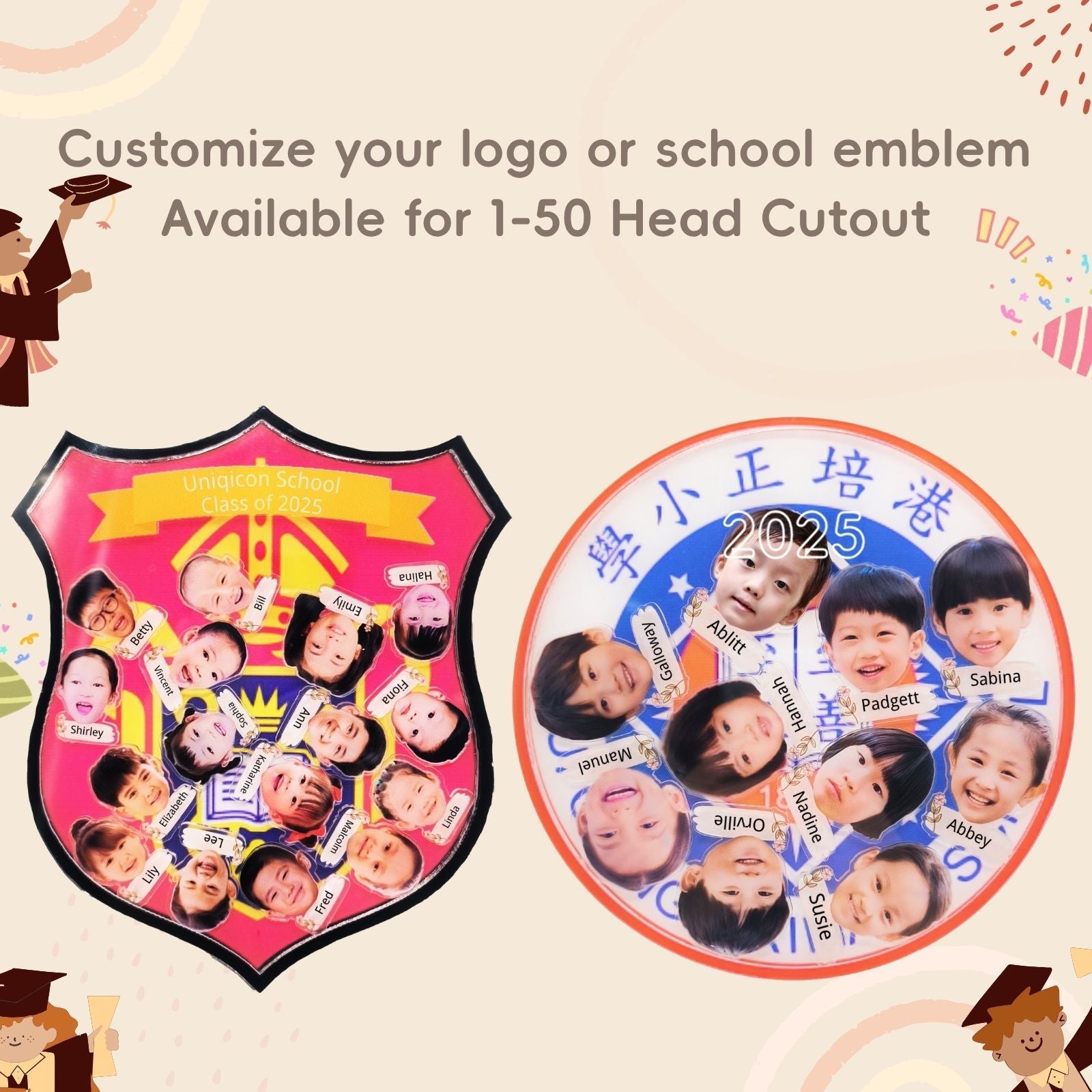 Personalised 4D Shaker Graduation Photo Frame Gift,Gifts From Nursery Primary School Leavers,Leaving College To Teachers For Her Him Daughter - uniqicon