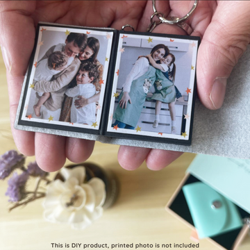 Mini Photo Keychain, Picture Keychains Personalized Album for Family