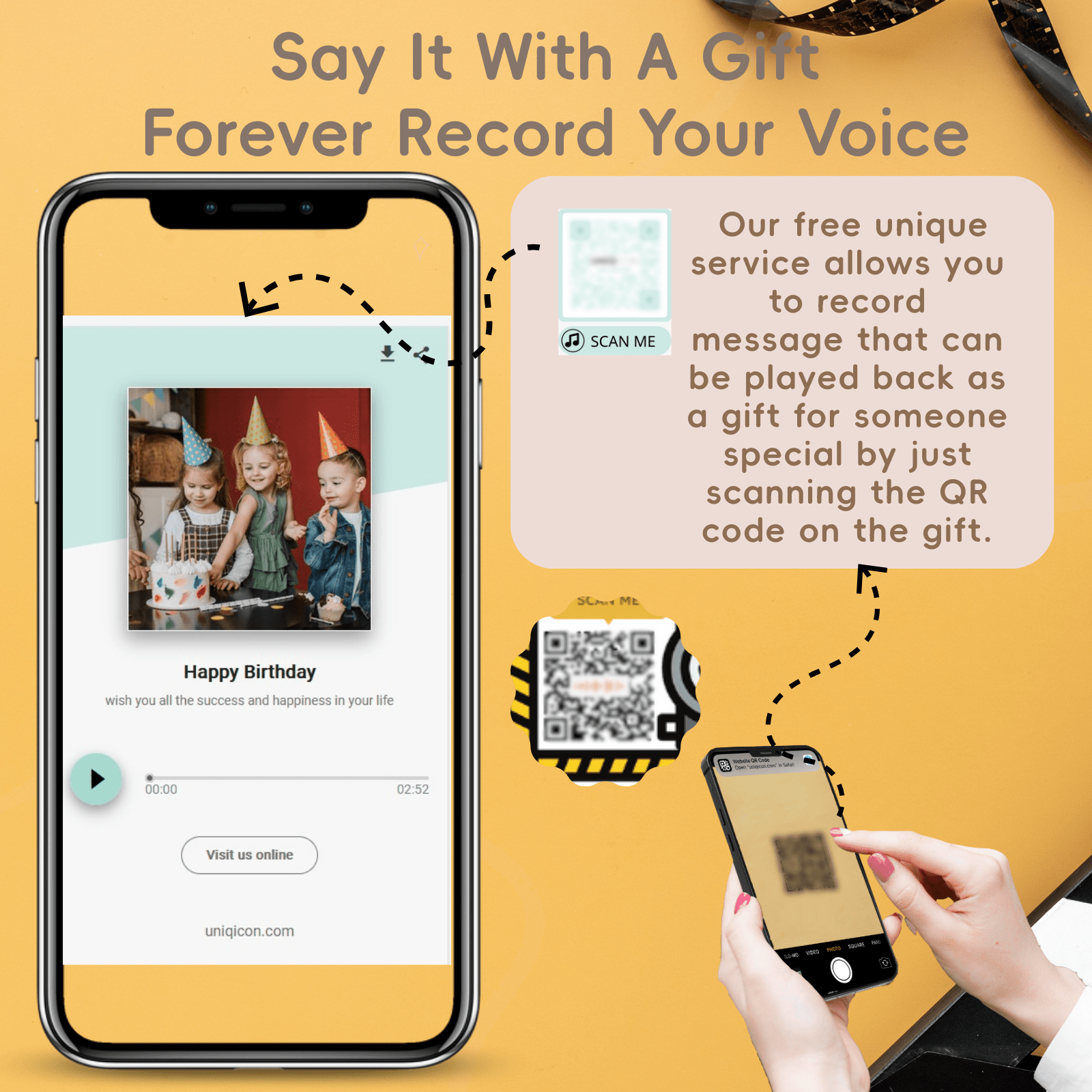 Personalized Customized Memory Retro Camera Film HD Photo Album Film Roll Keychain F4 Voice Message Creative Birthday Valentine Christmas Graduation Friend Anniversary Gift Souvenir Customized Handmade - uniqicon