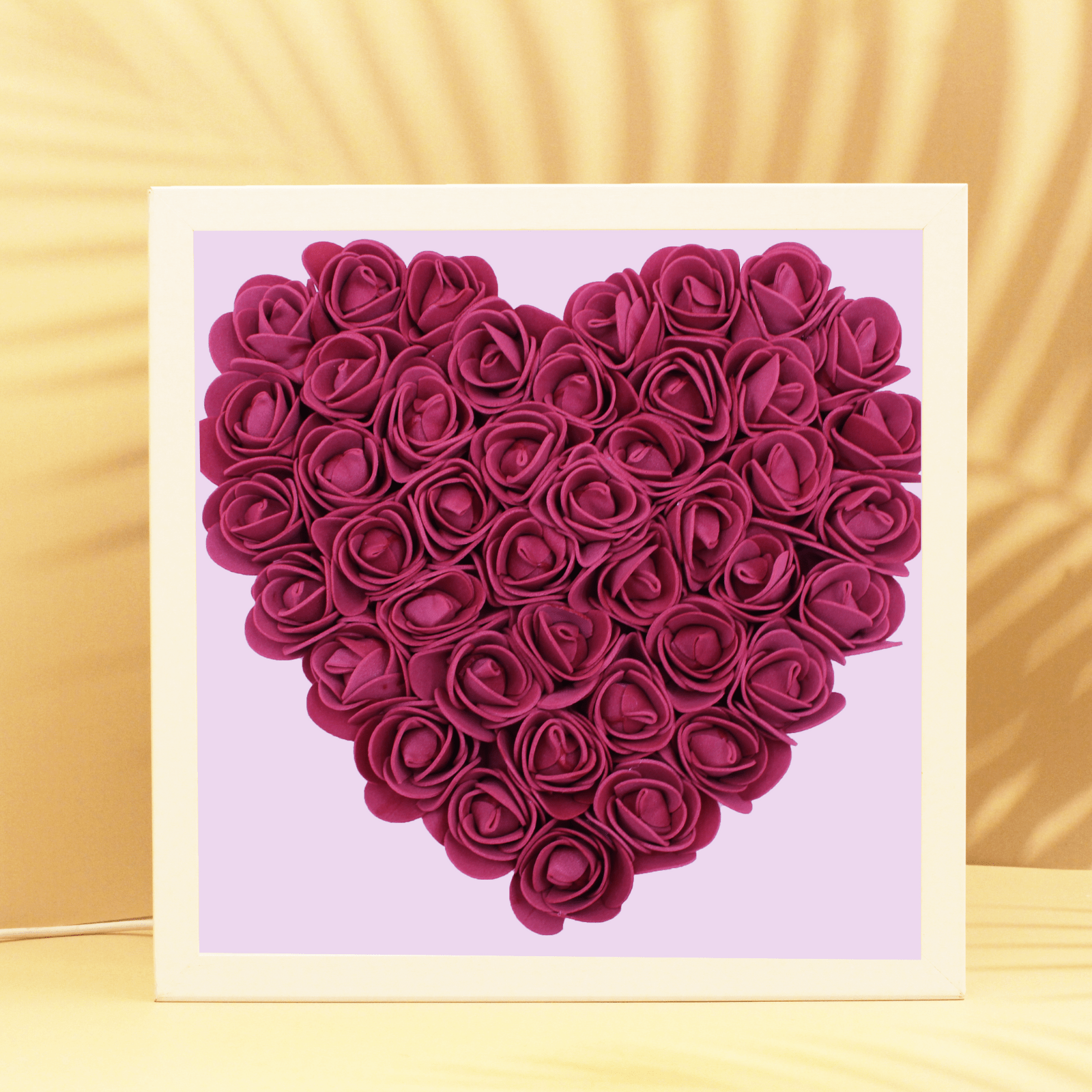 Uniqicon Personalised Heart Shaped Photo Frames for Mother, Mum Flower Shadow Box, Customised Meaningful Picture Frame from Daughter Women, Special Presents from Family Memorial Kids Ladies Wife - uniqicon