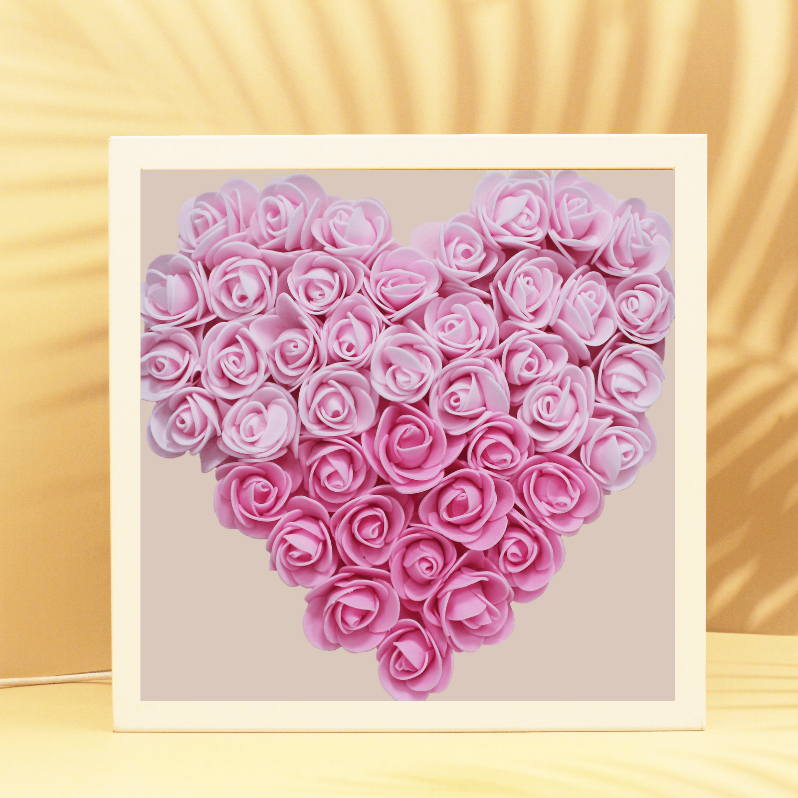 Uniqicon Personalised Heart Shaped Photo Frames for Mother, Mum Flower Shadow Box, Customised Meaningful Picture Frame from Daughter Women, Special Presents from Family Memorial Kids Ladies Wife - uniqicon