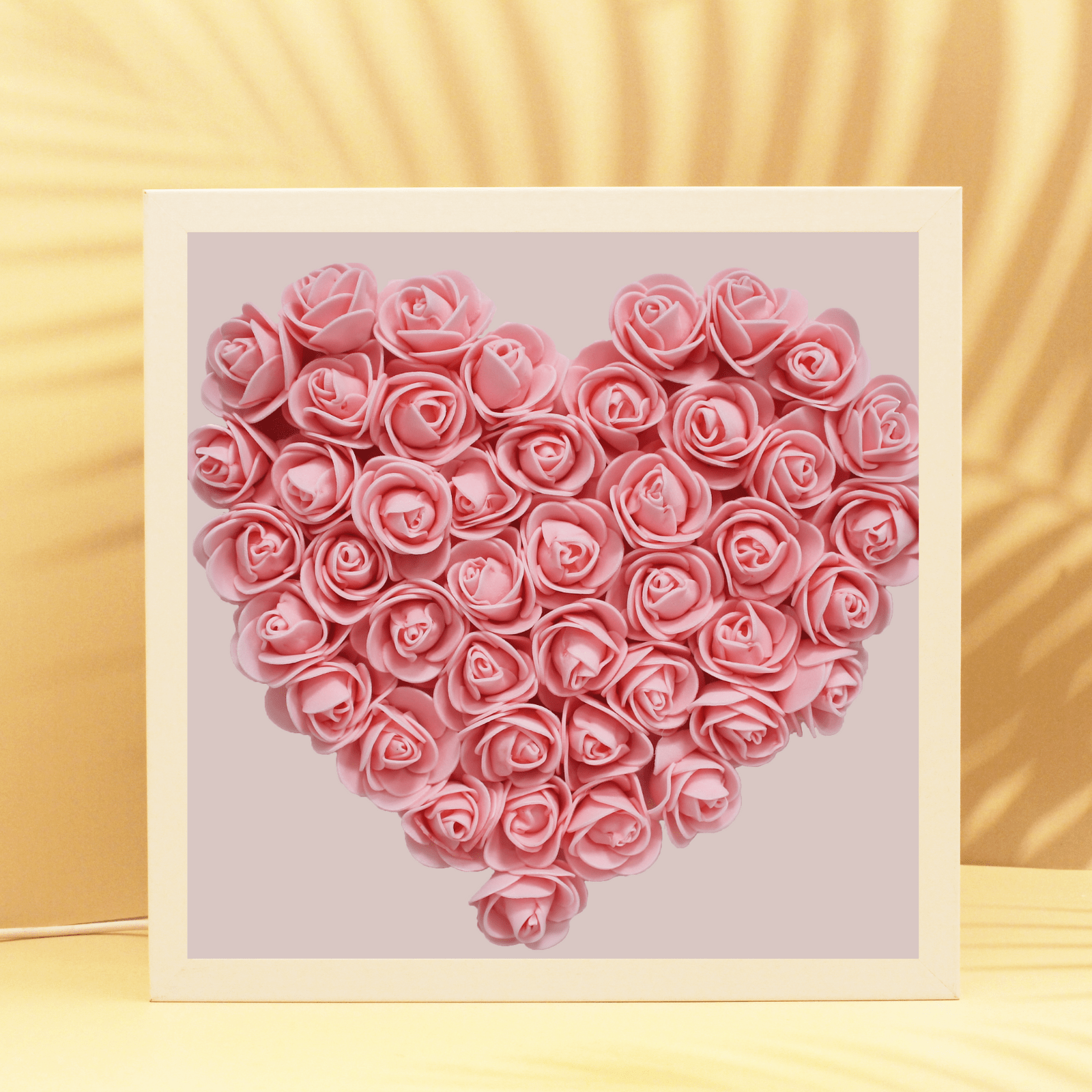Uniqicon Personalised Heart Shaped Photo Frames for Mother, Mum Flower Shadow Box, Customised Meaningful Picture Frame from Daughter Women, Special Presents from Family Memorial Kids Ladies Wife - uniqicon