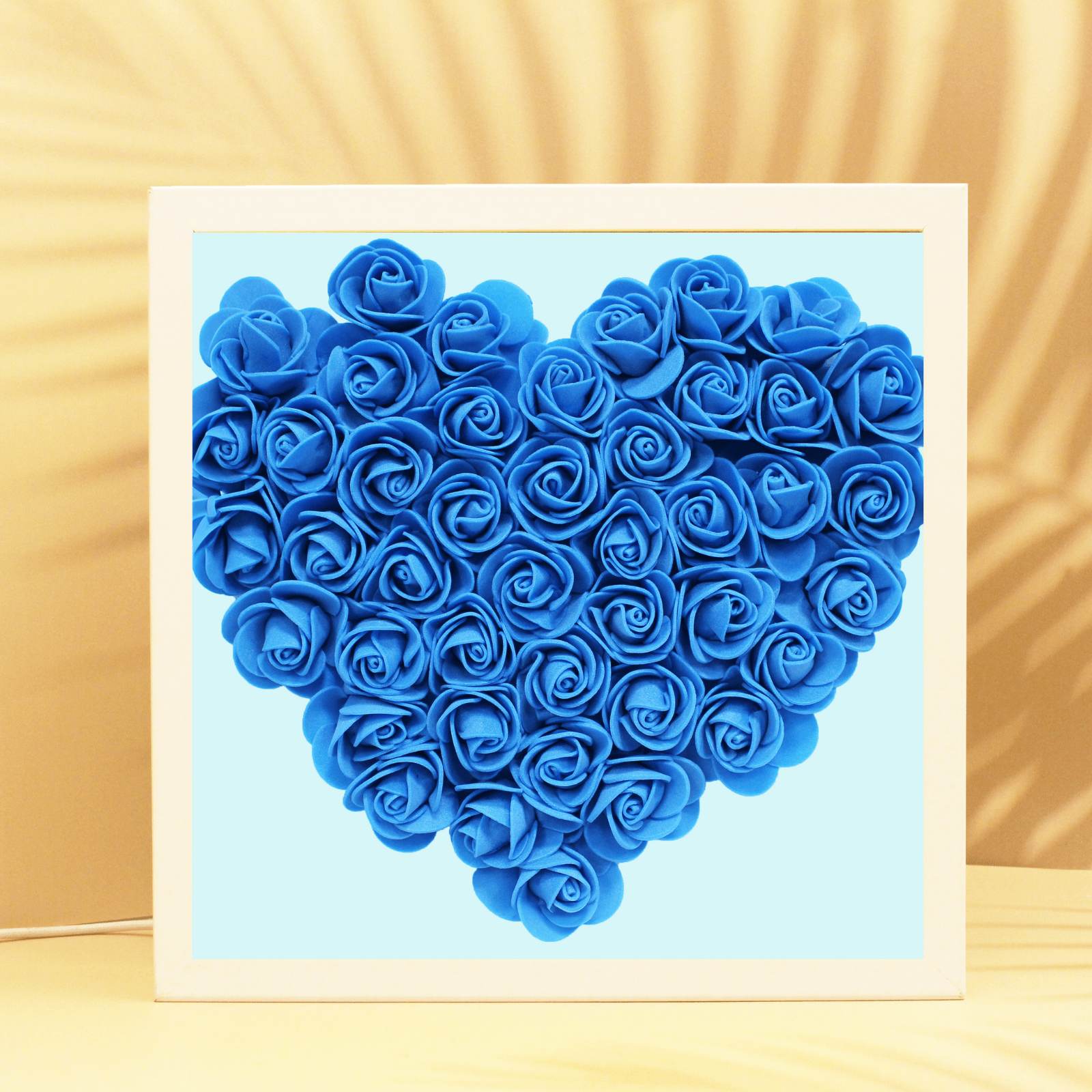 Uniqicon Personalised Heart Shaped Photo Frames for Mother, Mum Flower Shadow Box, Customised Meaningful Picture Frame from Daughter Women, Special Presents from Family Memorial Kids Ladies Wife - uniqicon