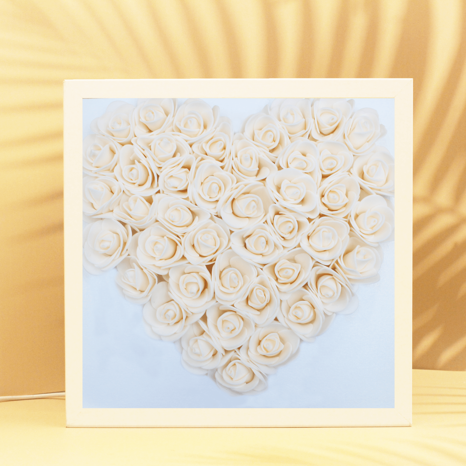Uniqicon Personalised Heart Shaped Photo Frames for Mother, Mum Flower Shadow Box, Customised Meaningful Picture Frame from Daughter Women, Special Presents from Family Memorial Kids Ladies Wife - uniqicon