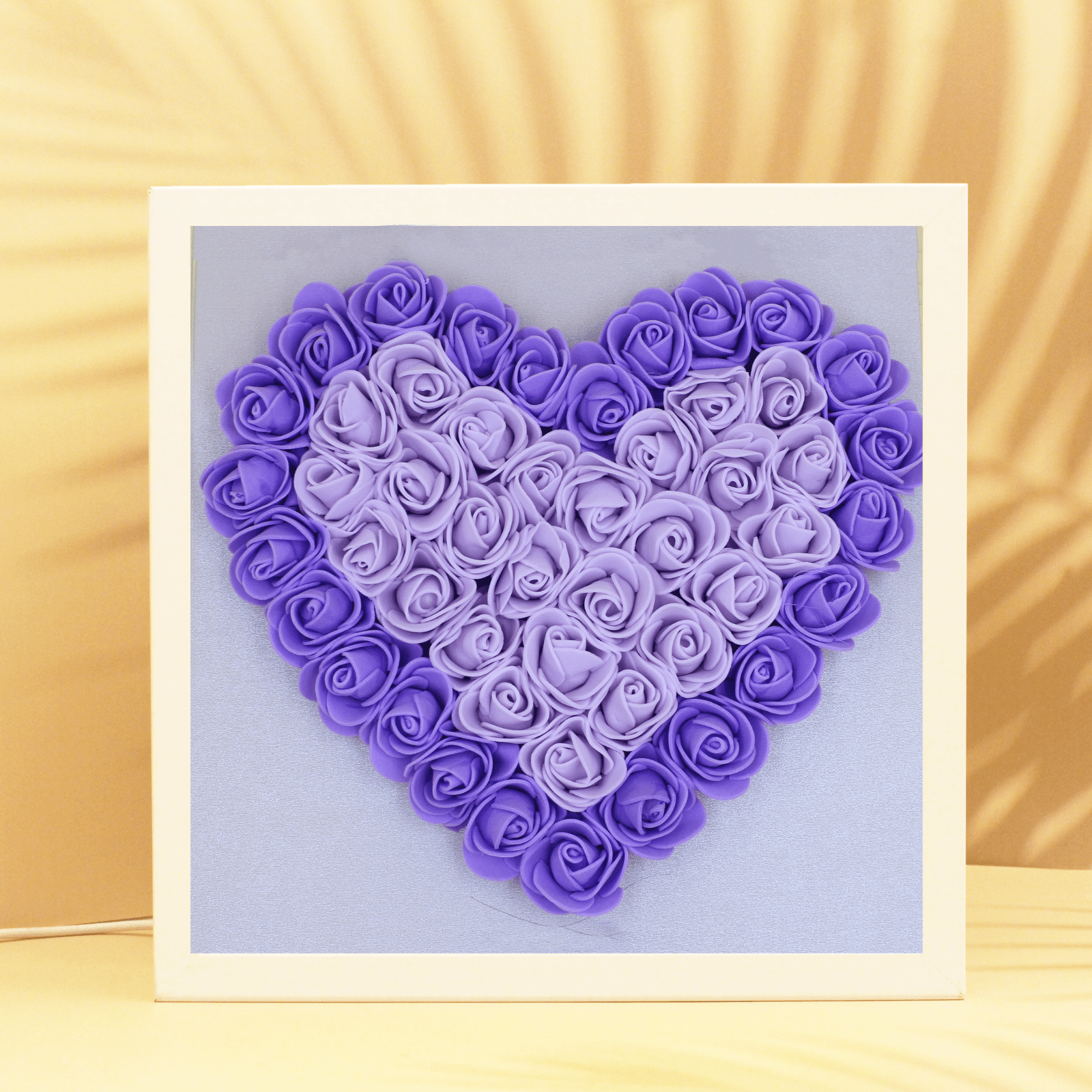 Uniqicon Personalised Heart Shaped Photo Frames for Mother, Mum Flower Shadow Box, Customised Meaningful Picture Frame from Daughter Women, Special Presents from Family Memorial Kids Ladies Wife - uniqicon